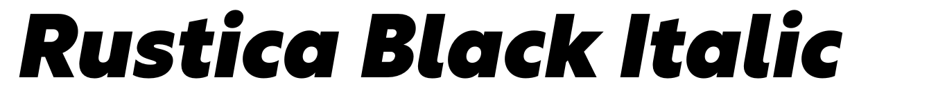Rustica Black Italic
